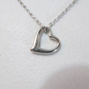 Sterling Silver Chain Heart Pendant 20" Silver Chain with a Silver Heart Pendant